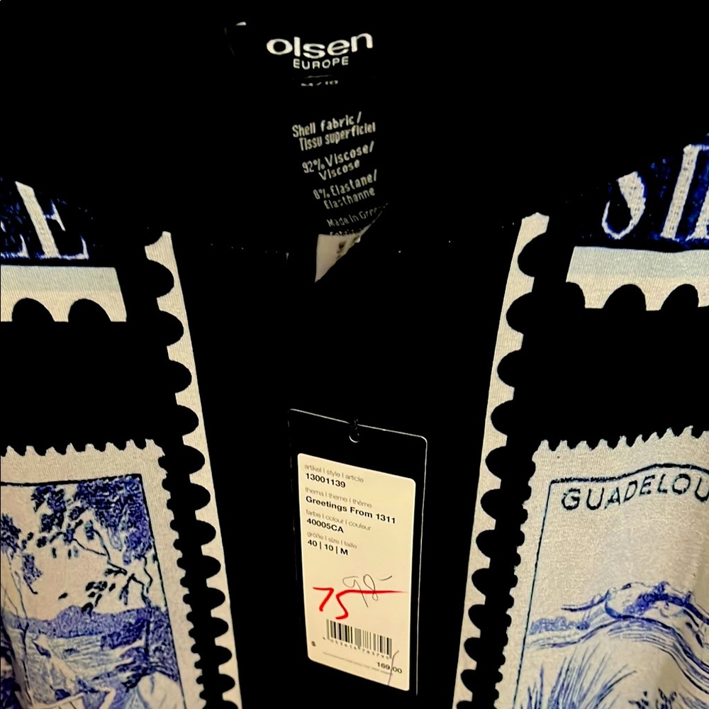 Olsen Europe Black and Blue Graphic Top
Olsen Europe